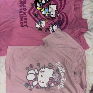 Sanrio Hello Kitty Pink Short Sleeve Tees